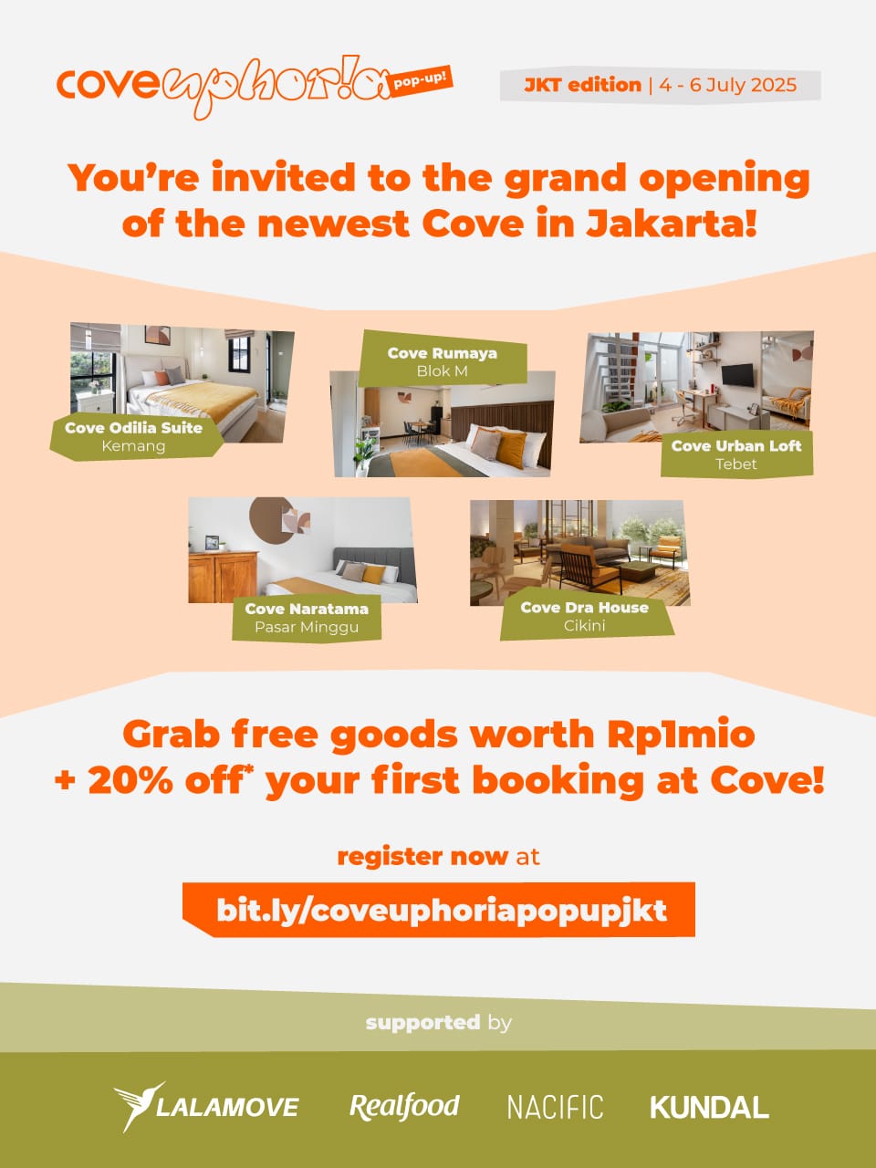 Cove luncurkan lima properti secara serentak dalam “Coveuphoria Pop-up: JKT Edition”, penuhi preferensi hunian di Jakarta